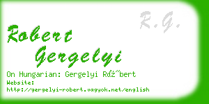 robert gergelyi business card